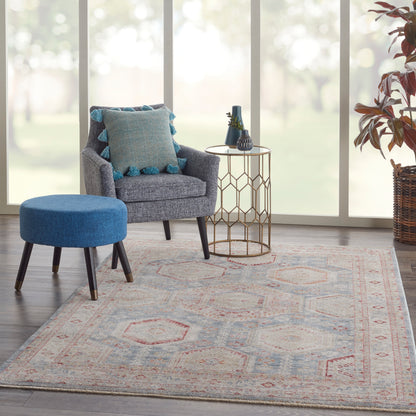 Nourison Home Homestead  Light Blue Multi  Traditional