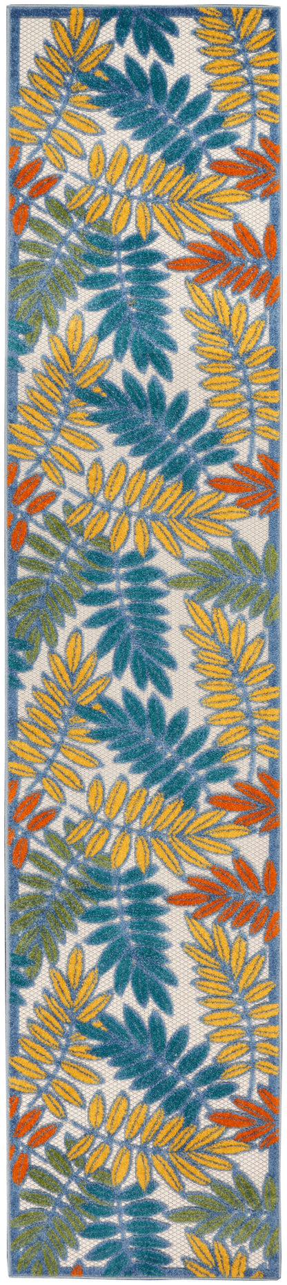 Nourison Home Aloha ALH18 Ivory Multicolor Contemporary Power-loomed Rugs