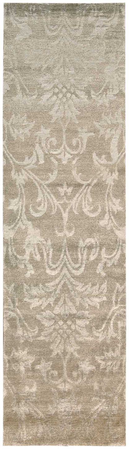 Nourison Home Silk Shadows SHA03 Light Gold Contemporary Hand Knotted Rug
