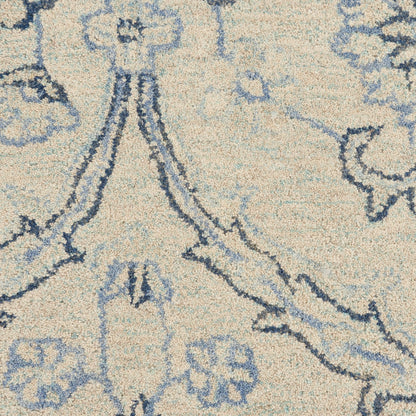 Nourison Home Jazmine  Ivory Blue  Traditional