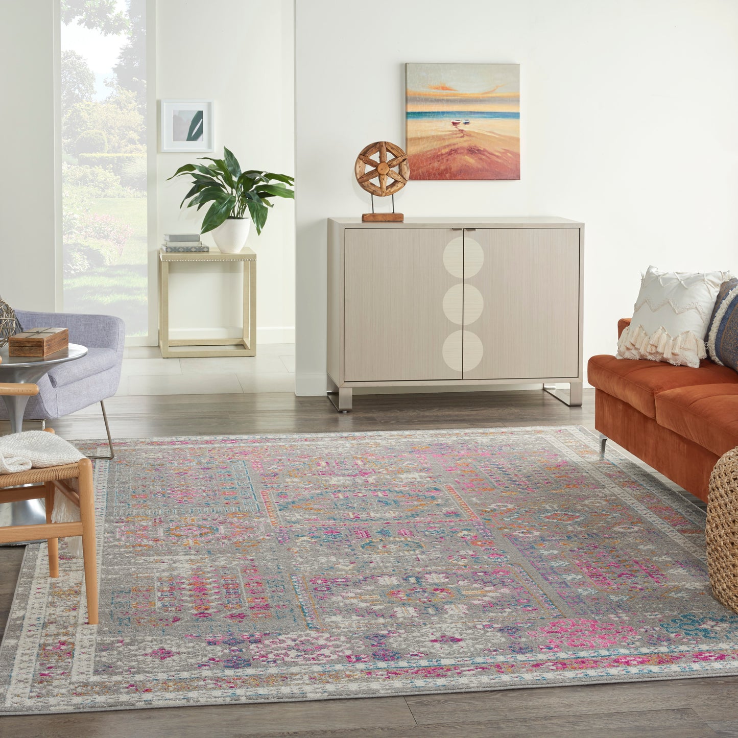 Nourison Home Passion  Grey Multicolor  Transitional
