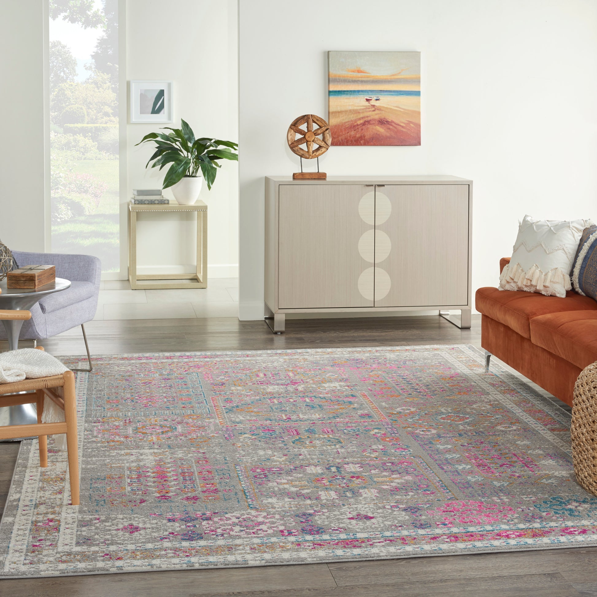 Nourison Home Passion  Grey Multicolor  Transitional