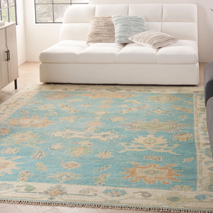 Nourison Home Odessa  Blue Multicolor  Traditional