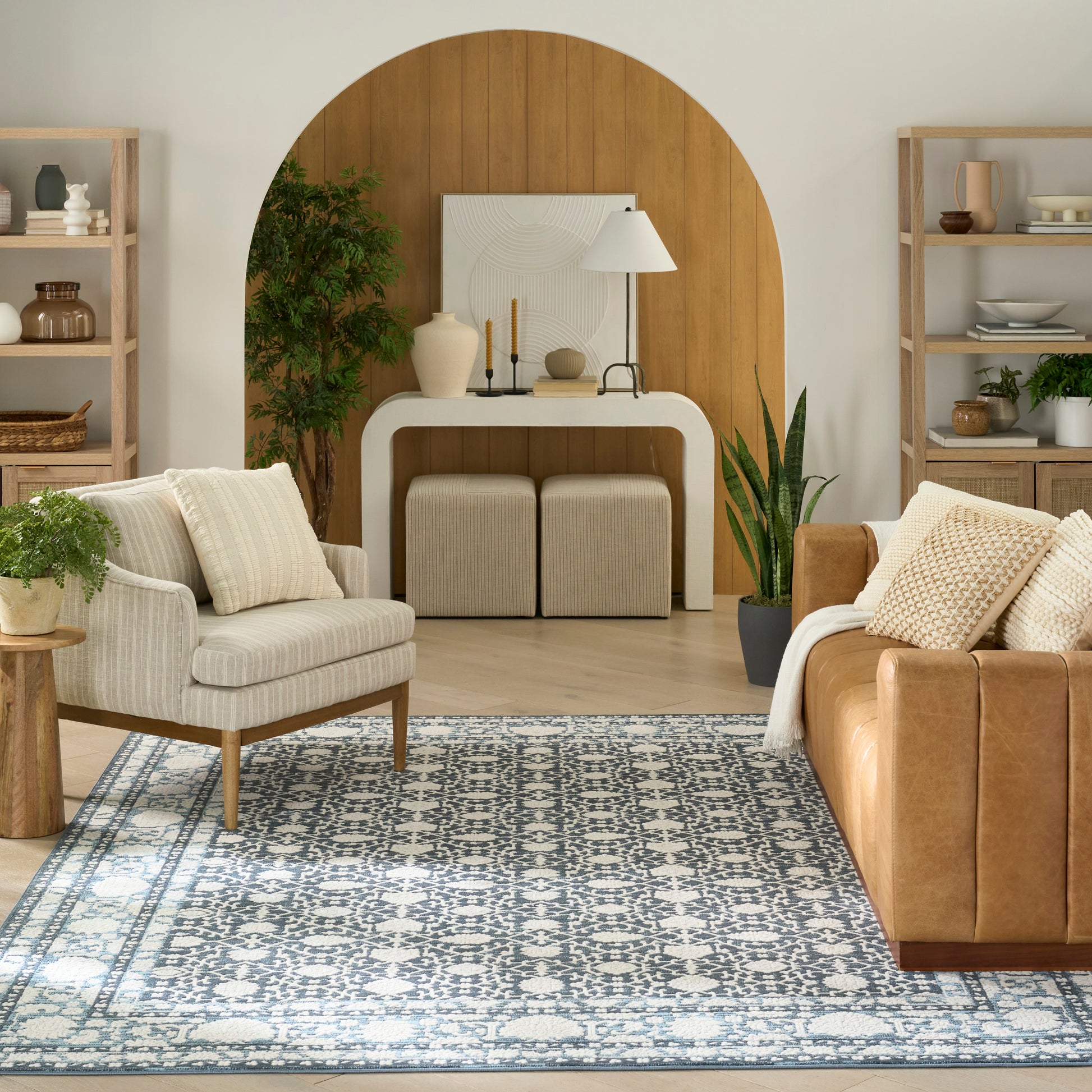 Nourison Home Grace  Blue  Traditional