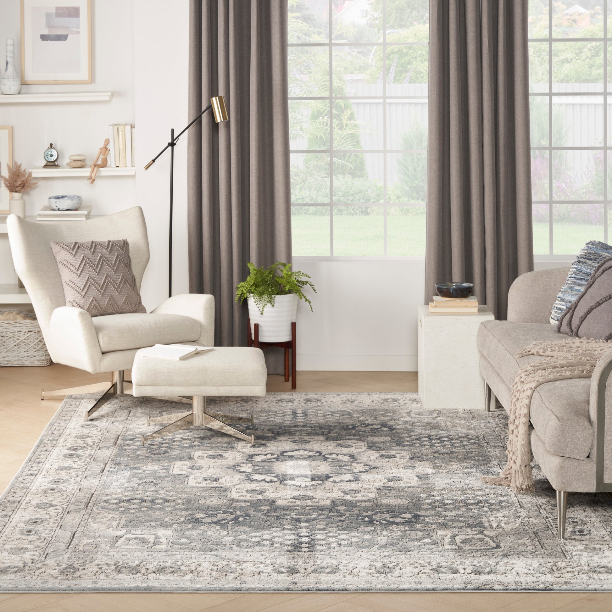 Nourison Home Quarry  Beige Grey  Transitional
