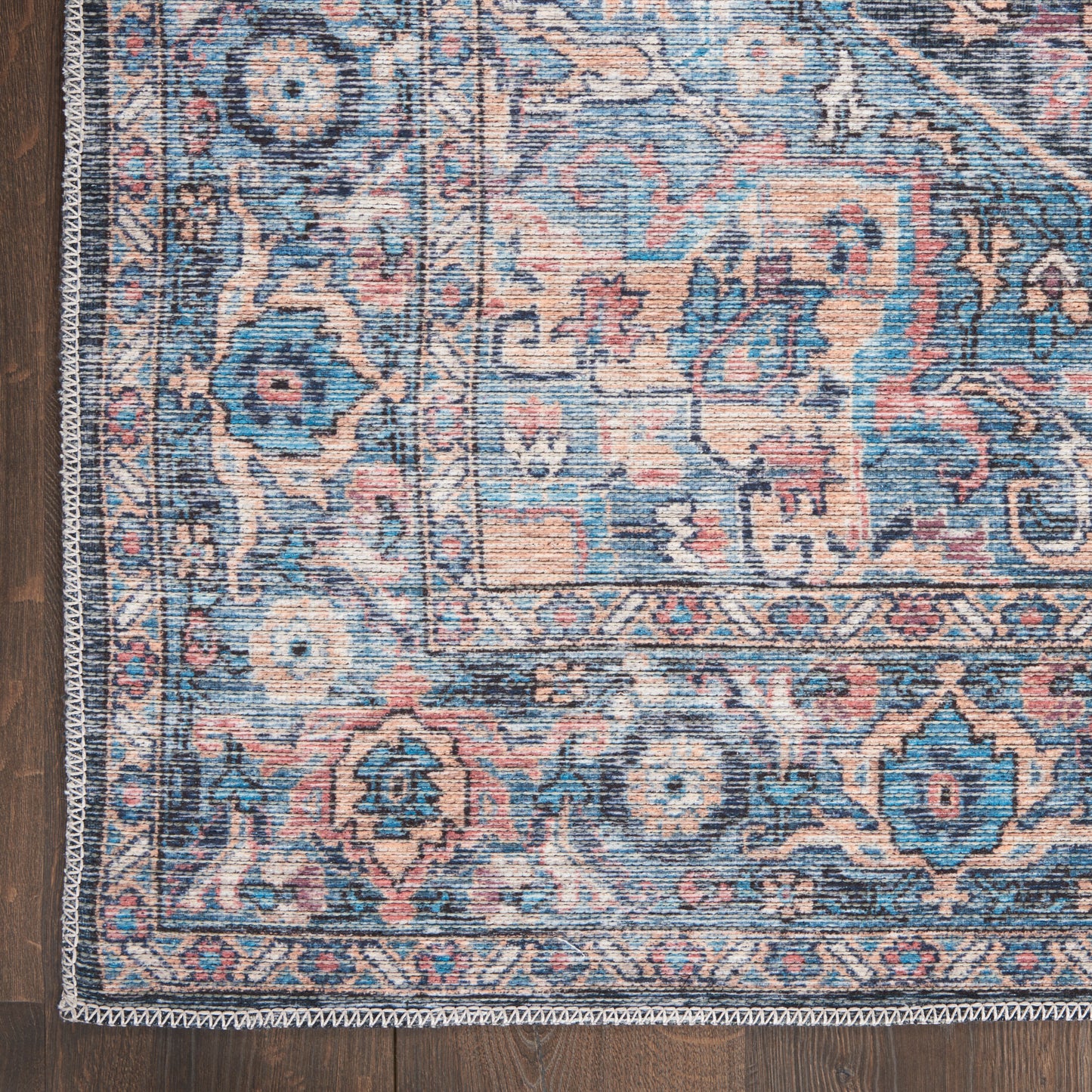 Nourison Home New Concept Washables  Light Blue Multicolor  Traditional