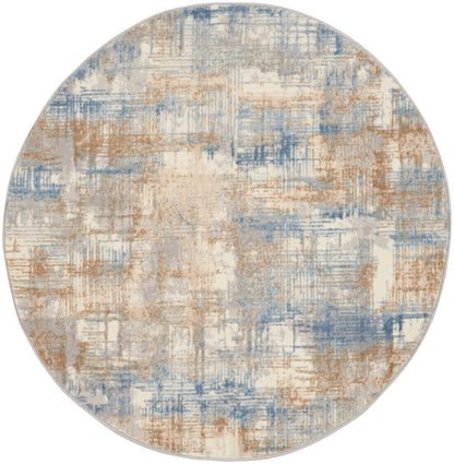 Calvin Klein CK950 Rush CK951 Blue Beige Contemporary Power-loomed Rug