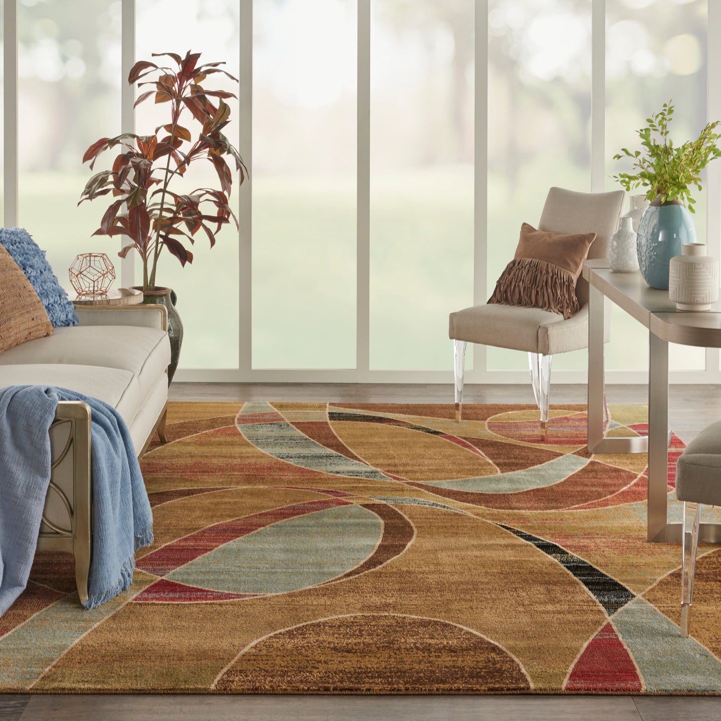 Nourison Home Expressions  Multicolor  Contemporary