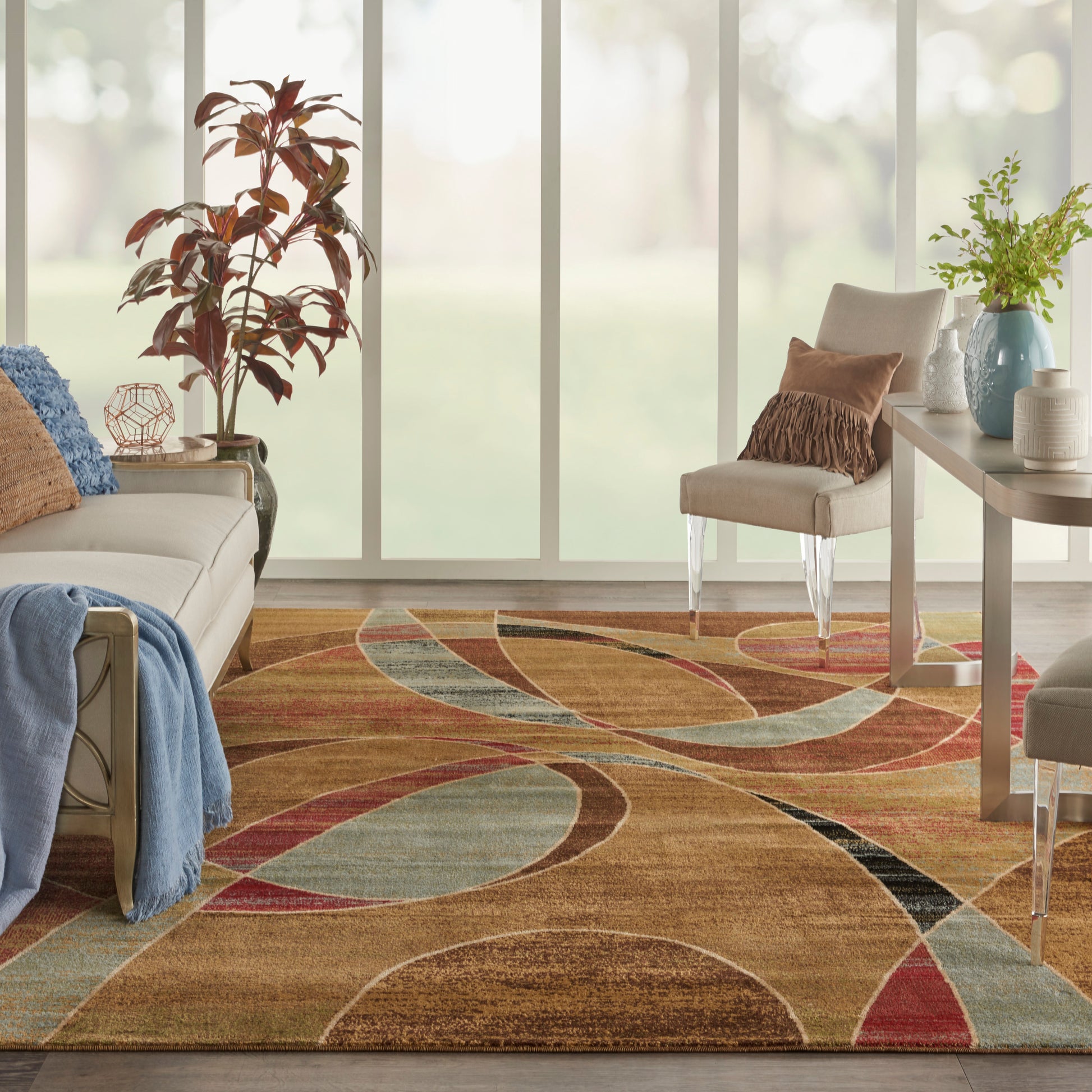 Nourison Home Expressions  Multicolor  Contemporary