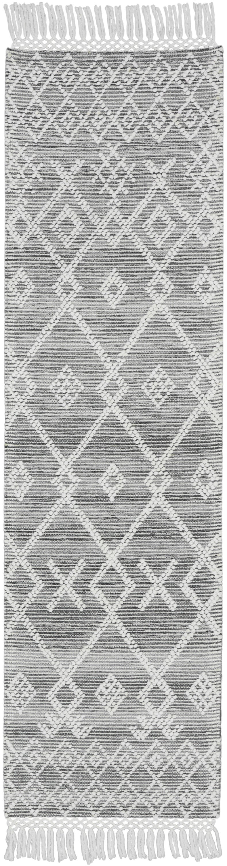 Nicole Curtis Series 3 SR302 Grey Ivory Contemporary Hand Woven Rug