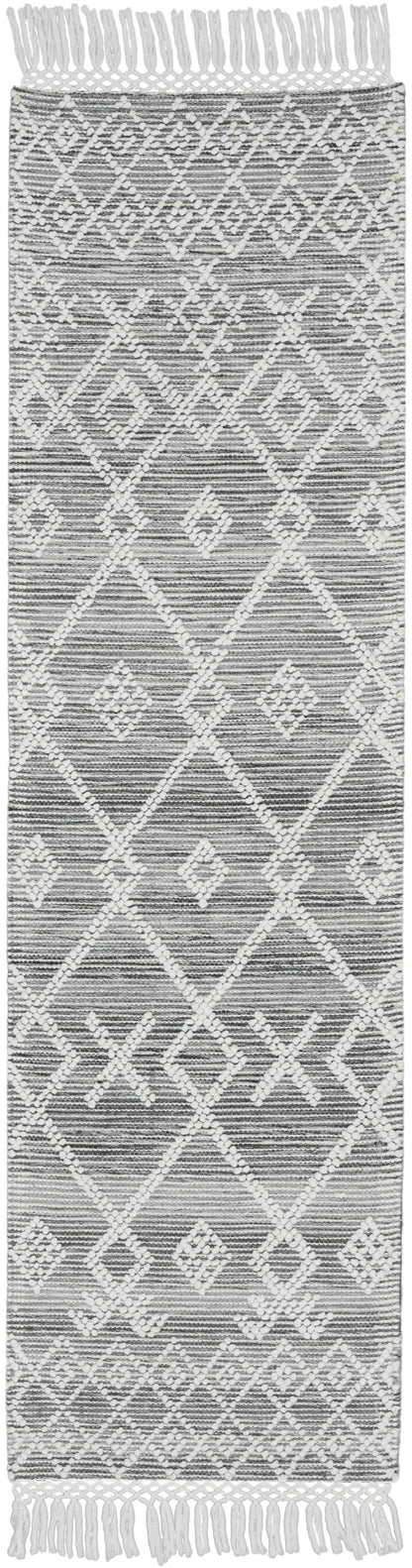 Nicole Curtis Series 3 SR302 Grey Ivory Contemporary Hand Woven Rug