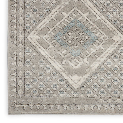 Nourison Home Quarry  Grey Ivory Blue  Contemporary
