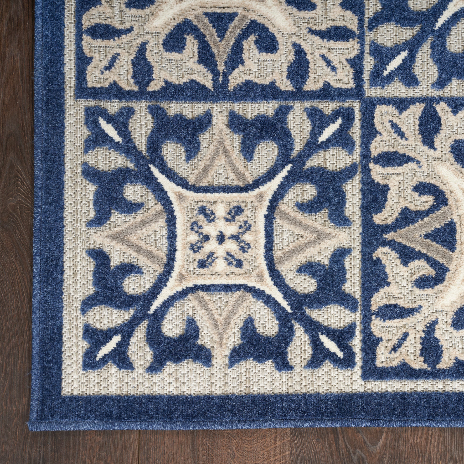 Nourison Home Aloha  Blue  Contemporary