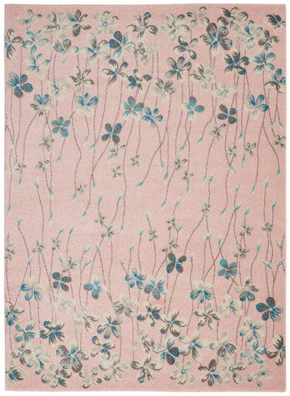 Nourison Home Tranquil TRA04 Pink Contemporary Power-loomed Rug