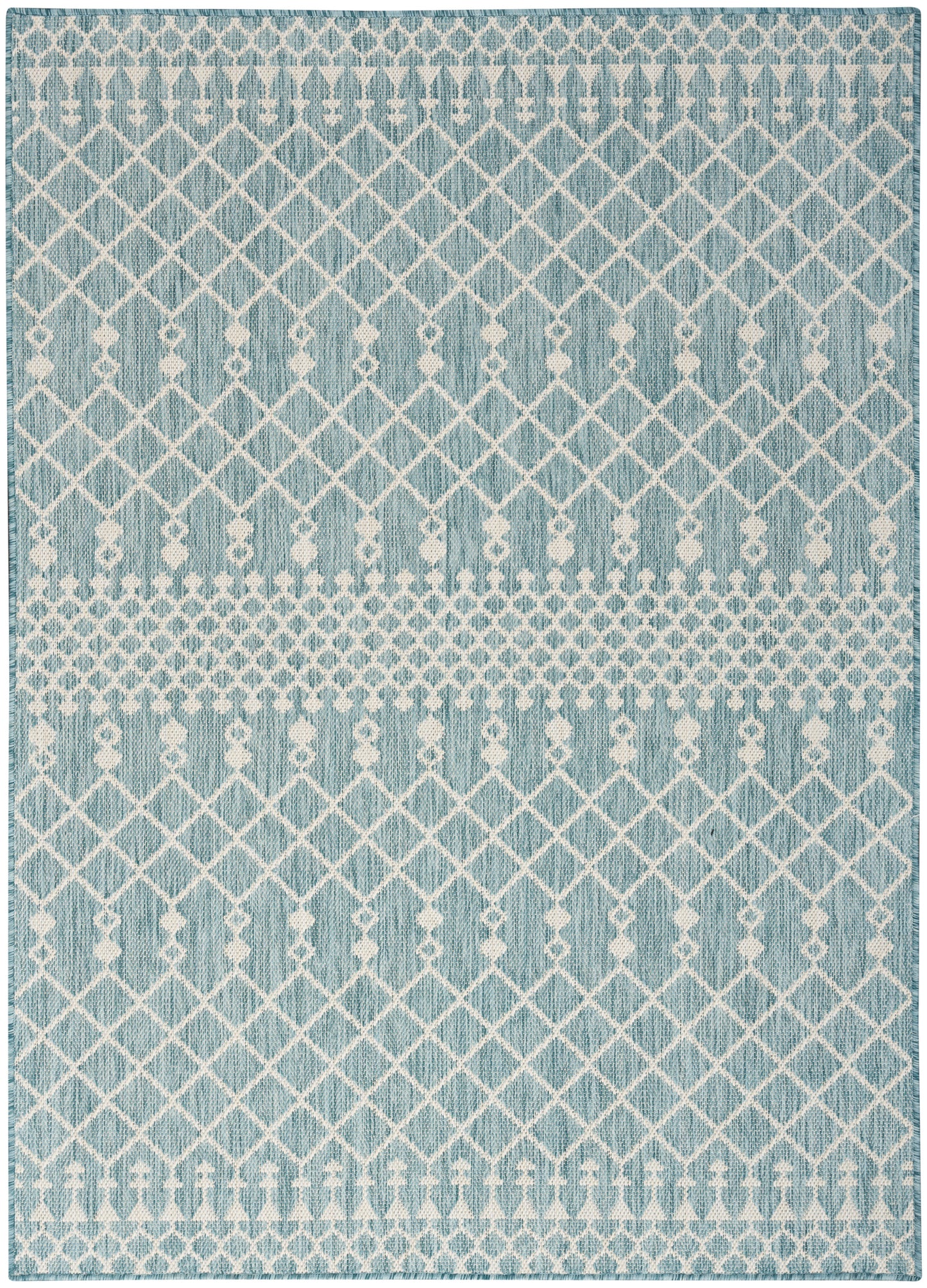 Nourison Home Positano POS02 Aqua Contemporary Power-loomed Rug