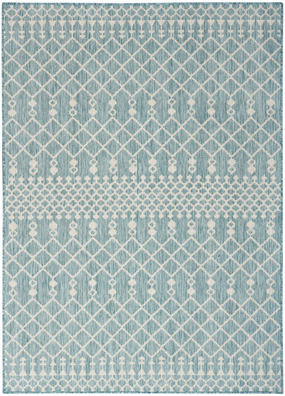 Nourison Home Positano POS02 Aqua Contemporary Power-loomed Rug
