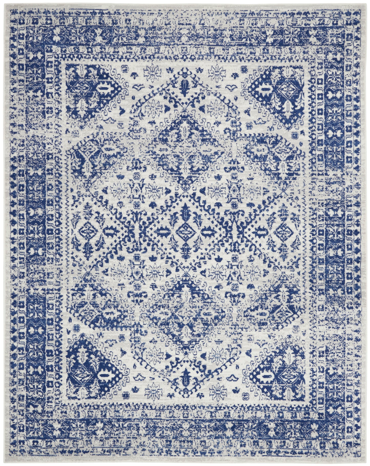 Nourison Home Whimsicle  Ivory Navy  Transitional