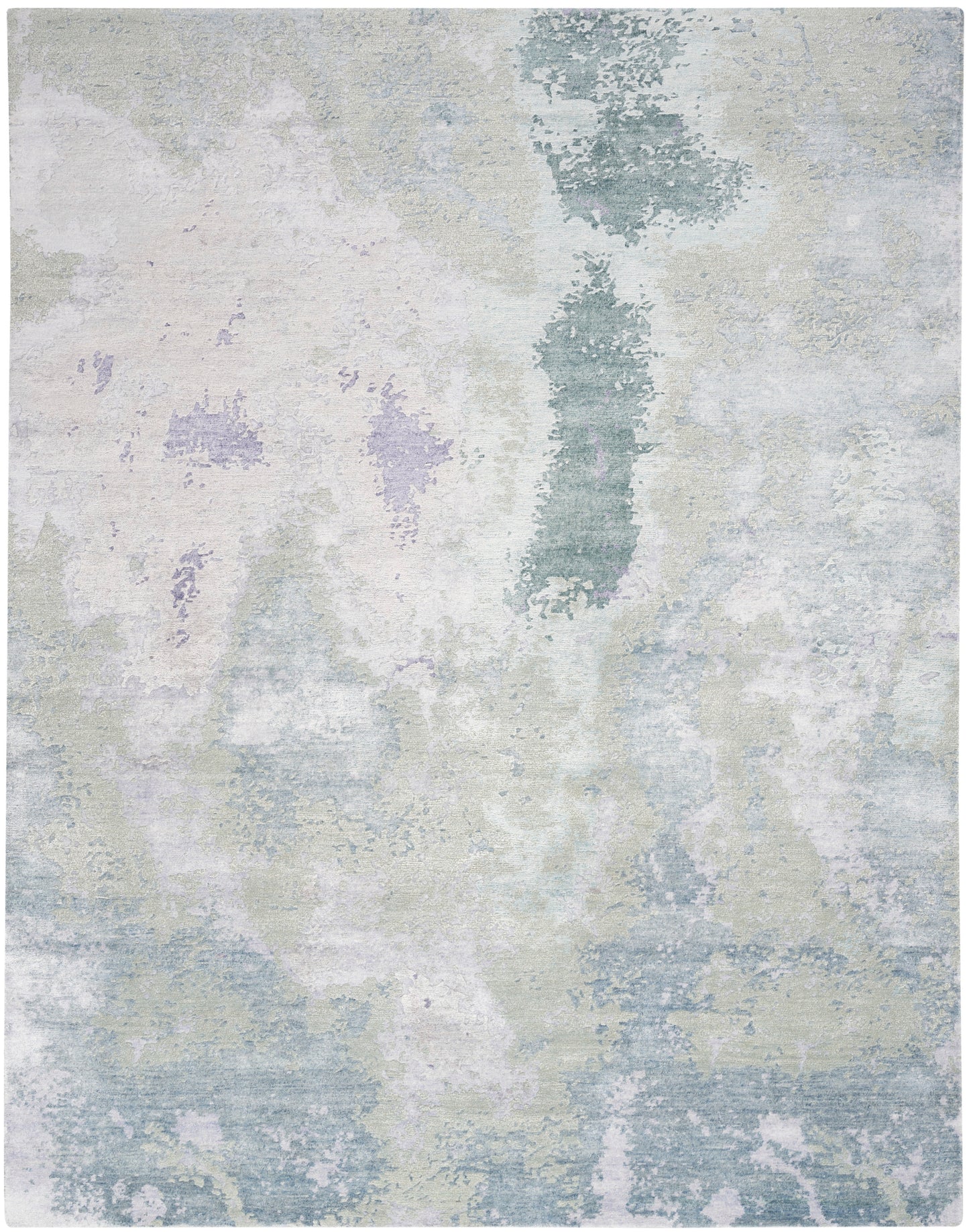 Nourison Home Silk Shadows SHA22 Blue Green Contemporary Hand Knotted Rug