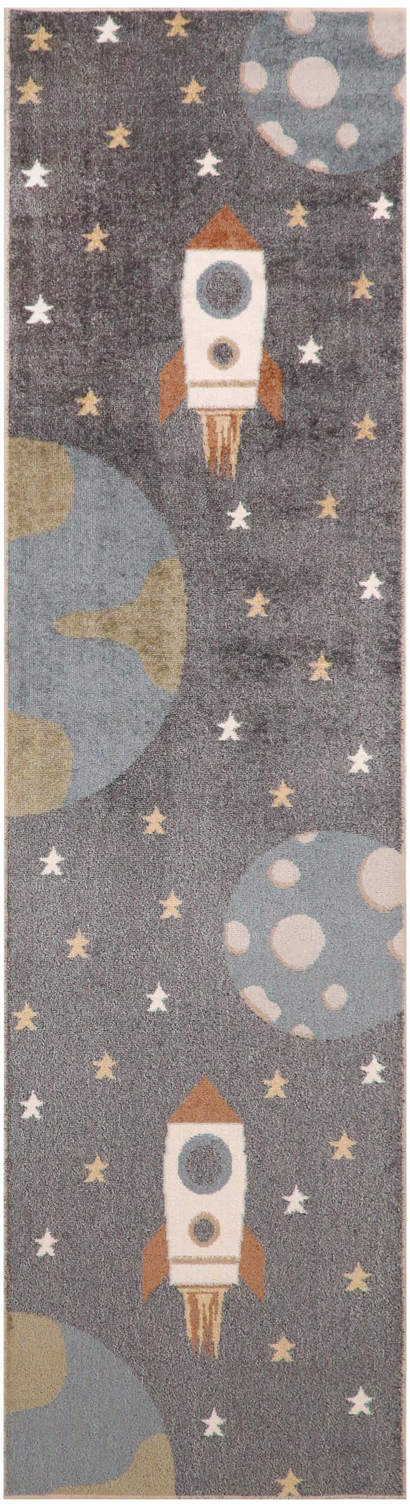 Nourison Home Astra Machine Washable ASW06 Sky Blue Contemporary Power-loomed Rug