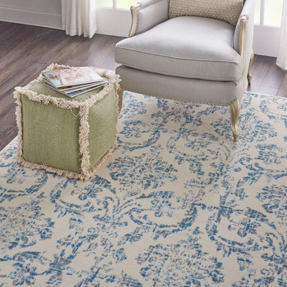 Nourison Home Jubilant  Ivory Blue  Transitional