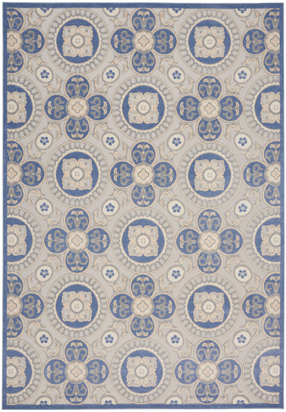 Nourison Home Aloha ALH30 Blue Grey Contemporary Power-loomed Rugs