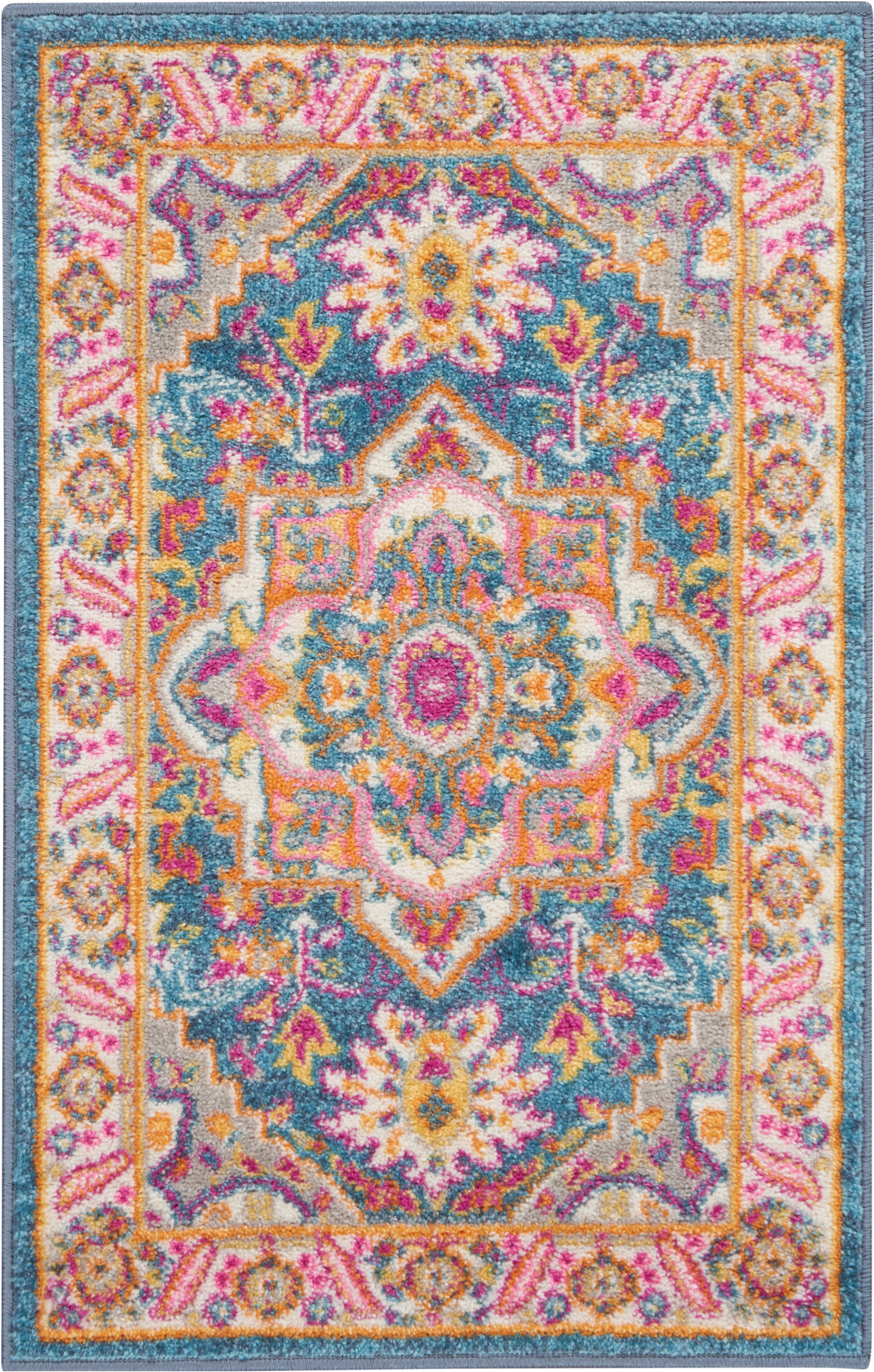 Nourison Home Passion PSN20 Teal Multicolor Transitional Power-loomed Rugs
