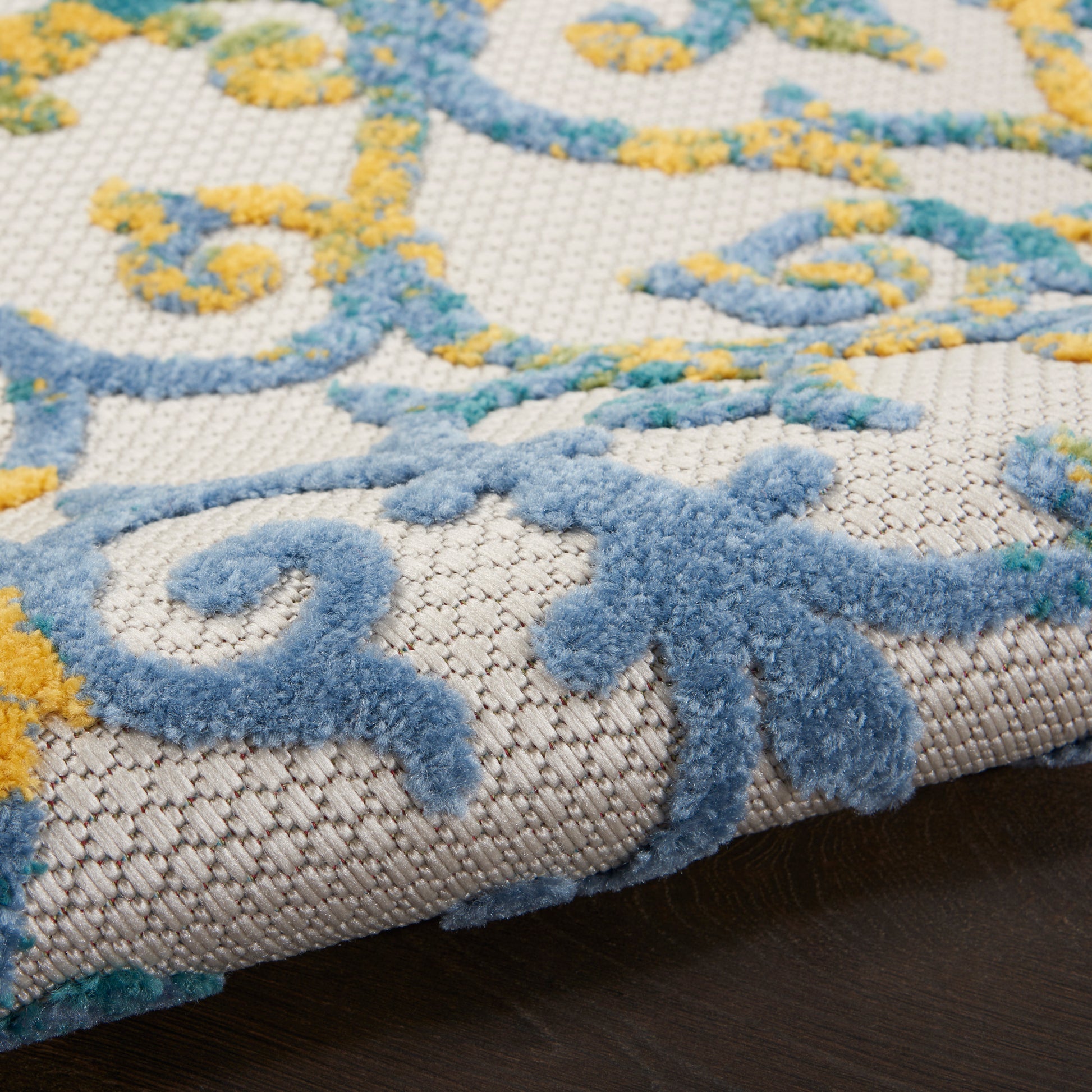 Nourison Home Aloha  Ivory Blue  Contemporary