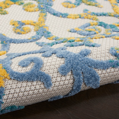 Nourison Home Aloha  Ivory Blue  Contemporary