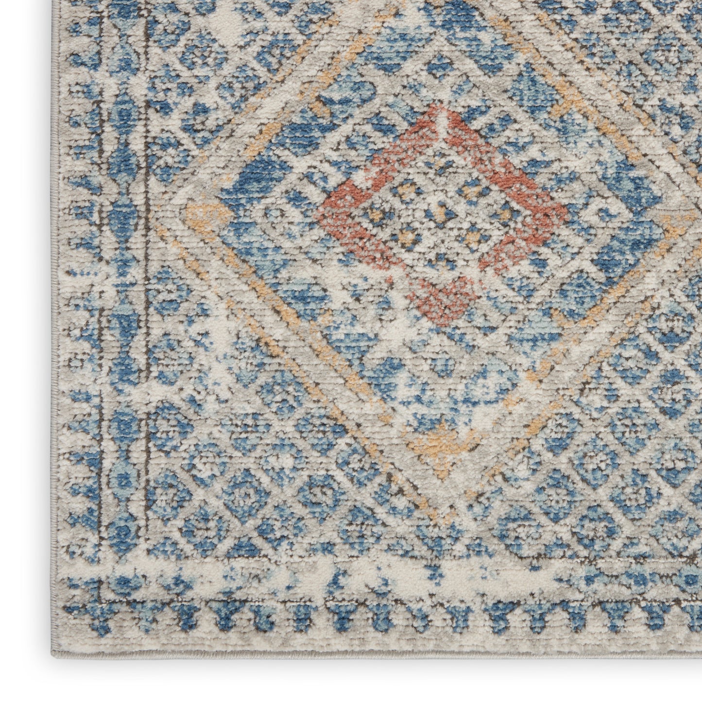 Nourison Home Quarry  Blue Ivory  Contemporary