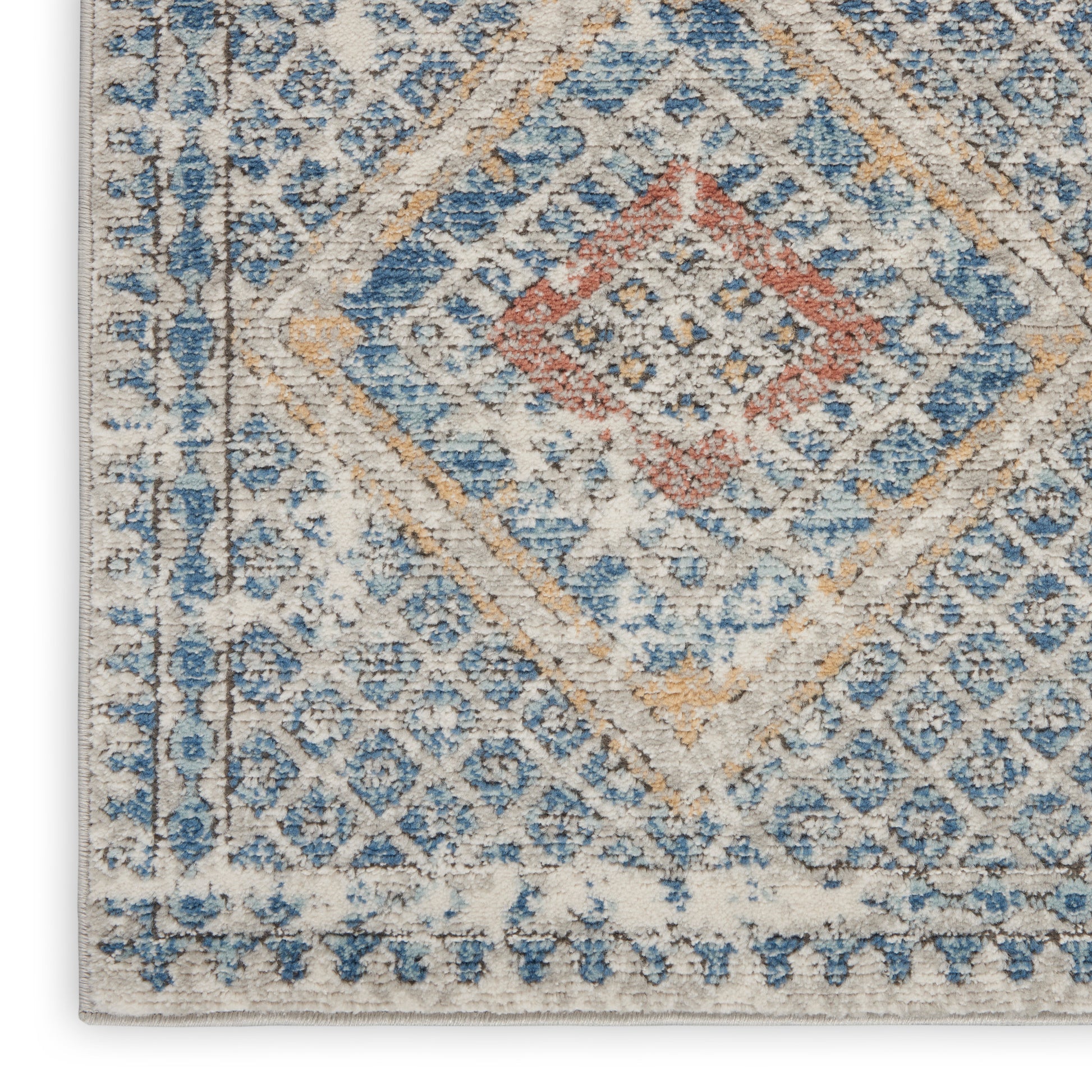 Nourison Home Quarry  Blue Ivory  Contemporary