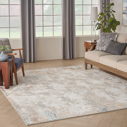 Nourison Home Glitz  Taupe Multicolor  Contemporary