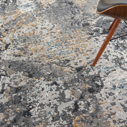 Nourison Home Tangra  Grey Multi  Contemporary