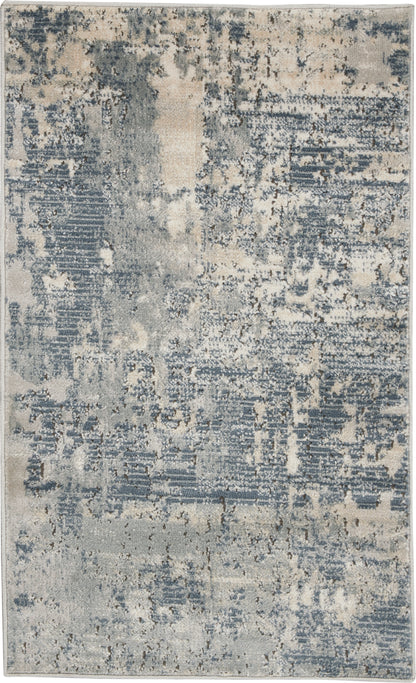 Nourison Home Quarry QUA04 Grey Beige Contemporary Power-loomed Rugs