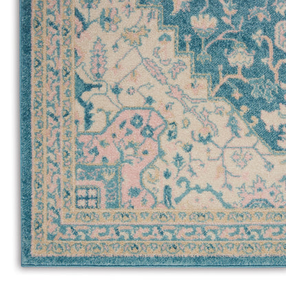Nourison Home Tranquil  Ivory Turquoise  Traditional