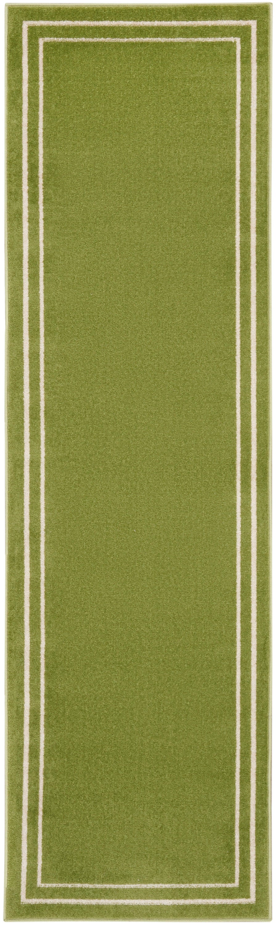 Nourison Home Nourison Essentials NRE02 Green Ivory Contemporary Power-loomed Rug