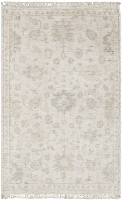 Nourison Home Aldora ALD14 Ivory Grey Traditional Hand Knotted Rug