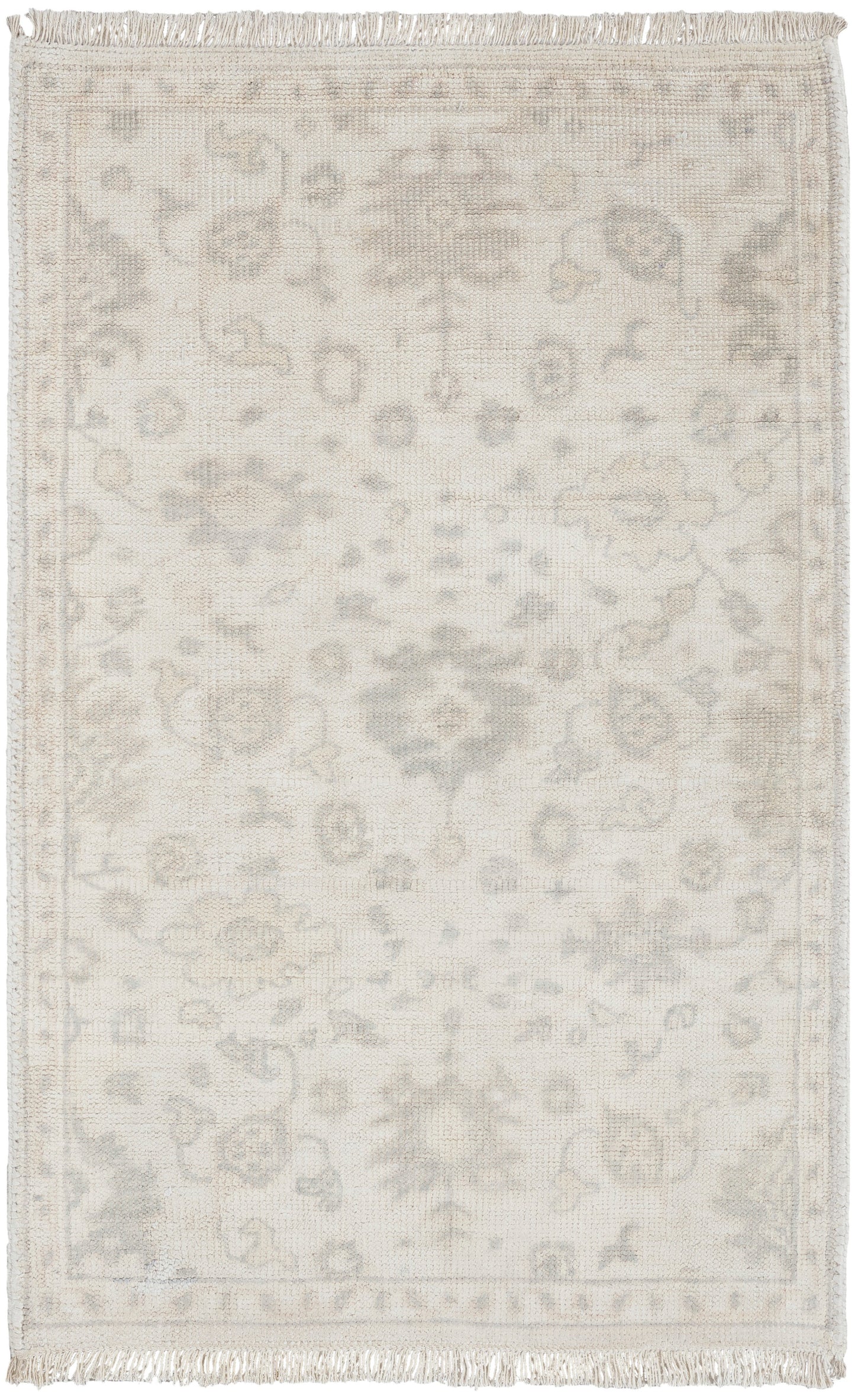 Nourison Home Aldora ALD14 Ivory Grey Traditional Hand Knotted Rug