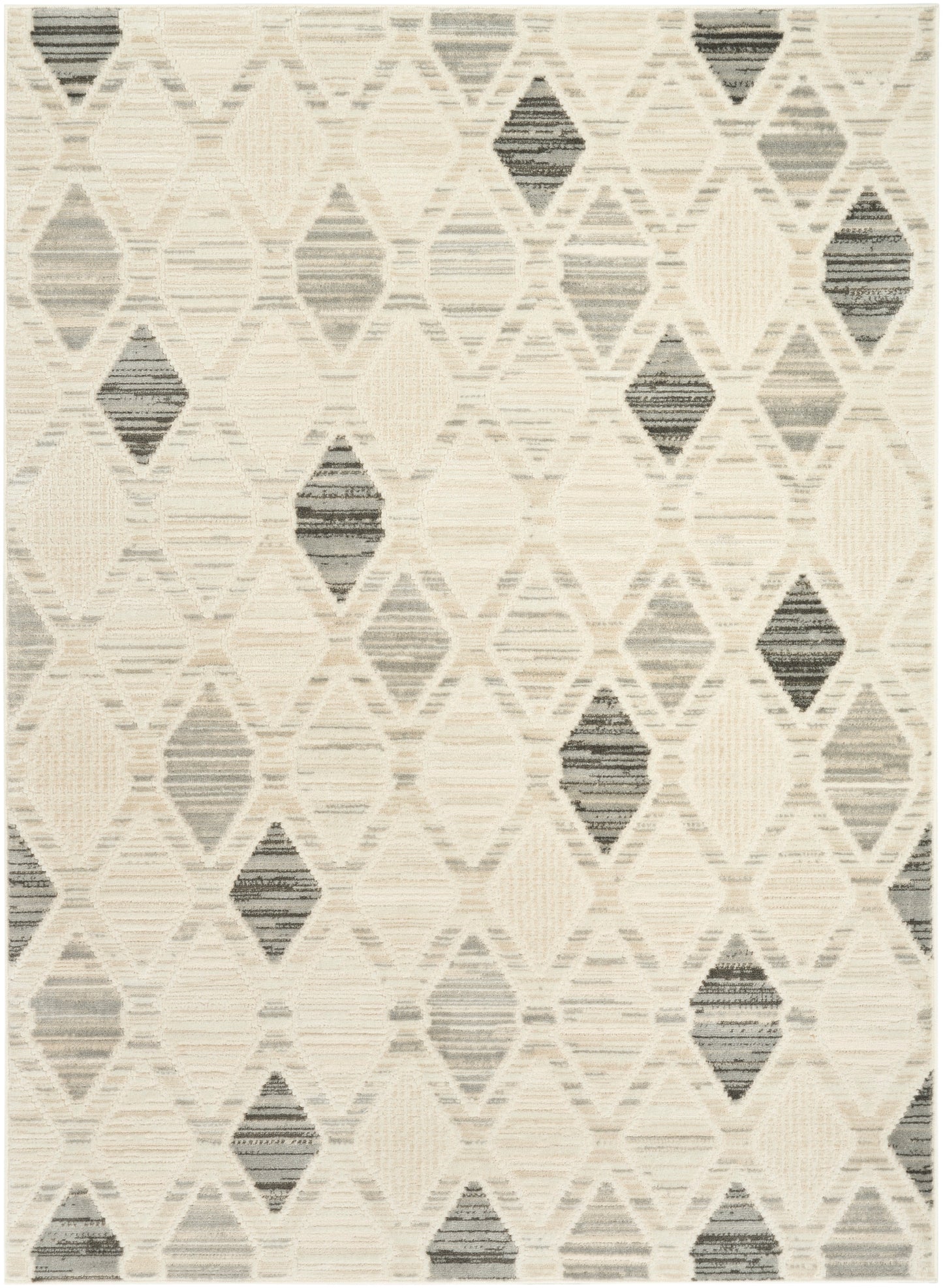 Nourison Home Serenity Home SRH08 Beige Grey Contemporary Loom-woven Rug