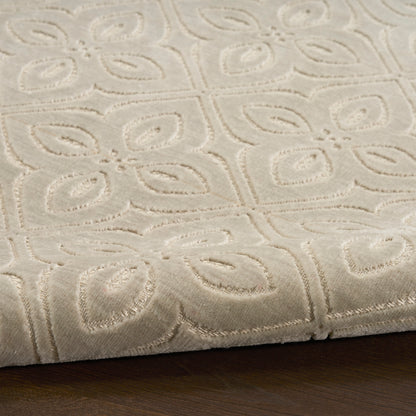 Nourison Home Washable Charm  Silver Ivory  Contemporary
