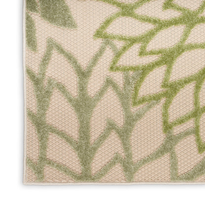 Nourison Home Aloha  Ivory Green  Contemporary