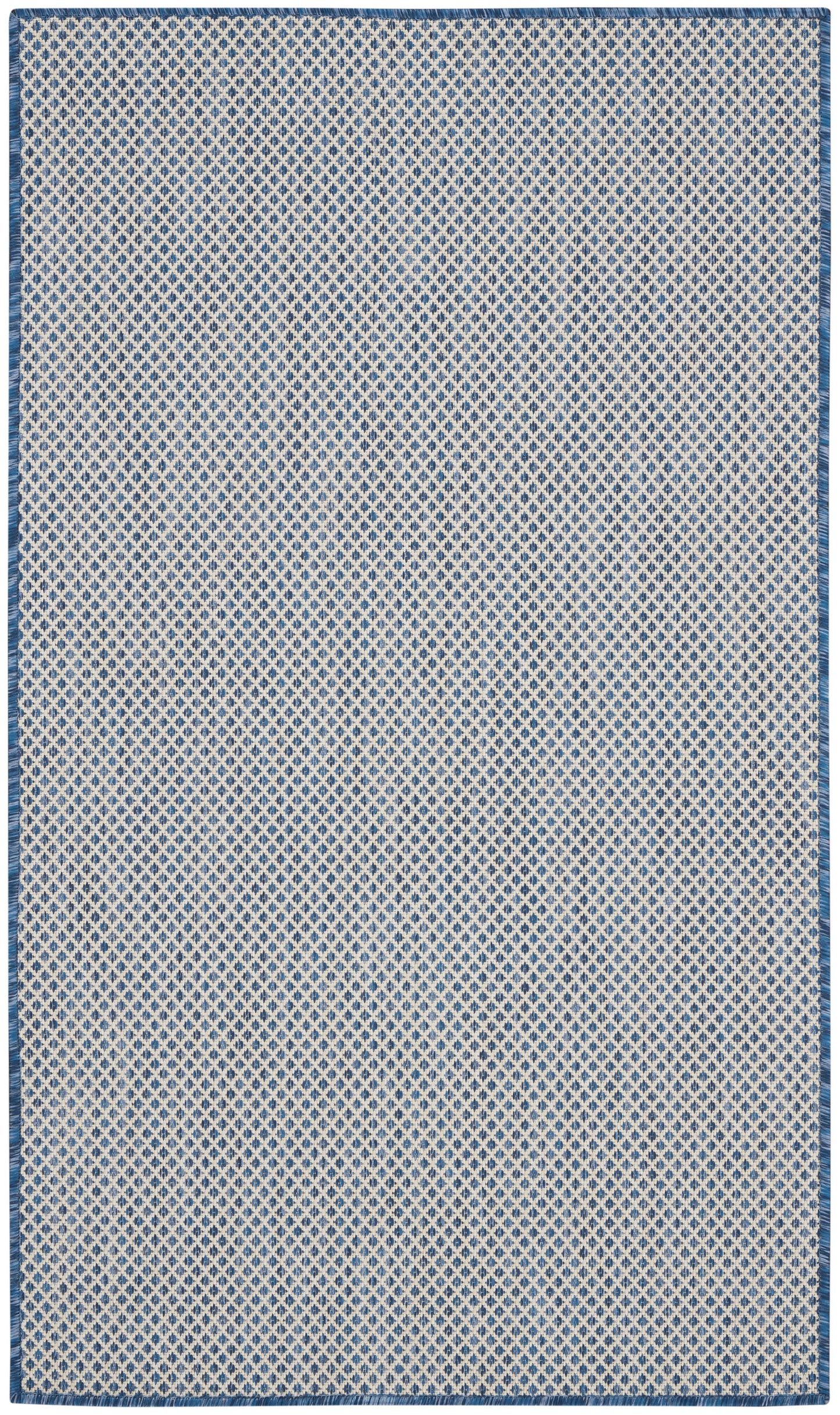 Nourison Home Courtyard COU01 Ivory Blue Contemporary Power-loomed Rug