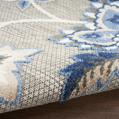 Nourison Home Aloha  Blue Grey  Contemporary