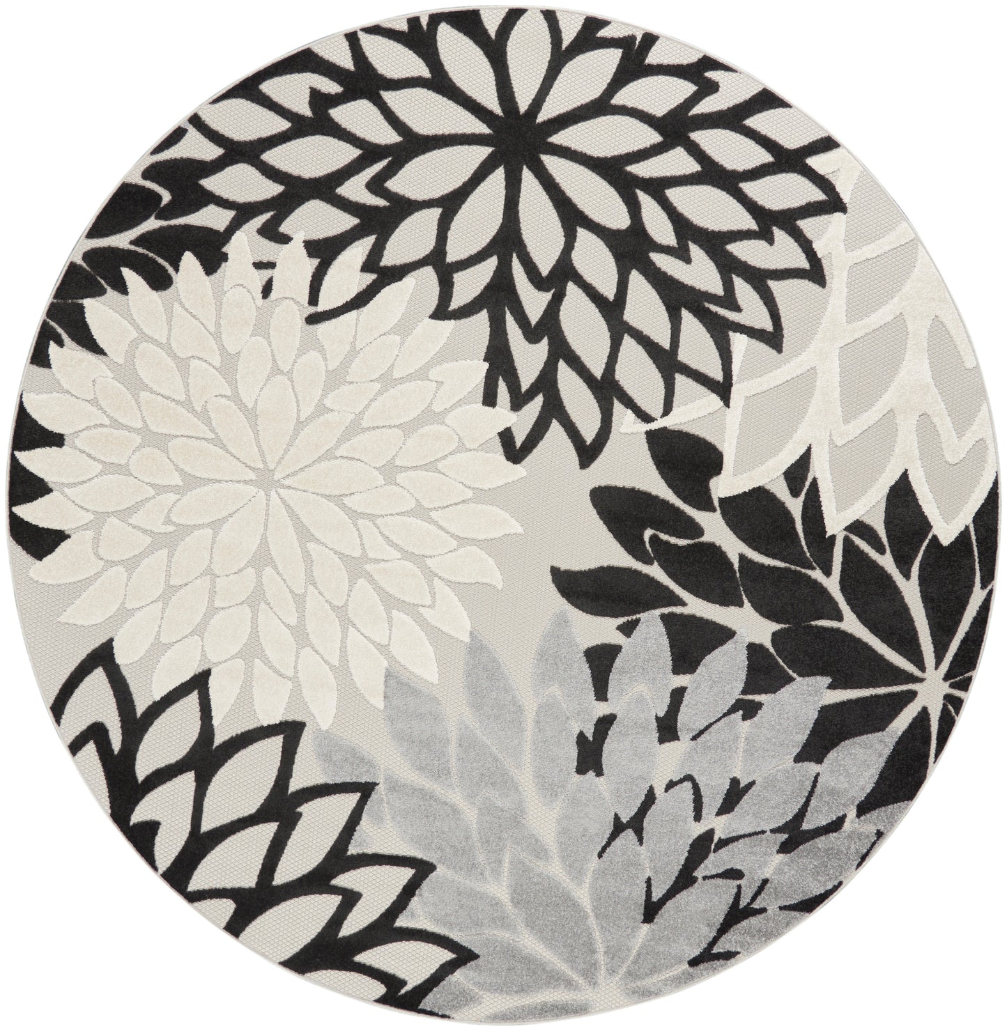Nourison Home Aloha ALH05 Black White Contemporary Power-loomed Rugs