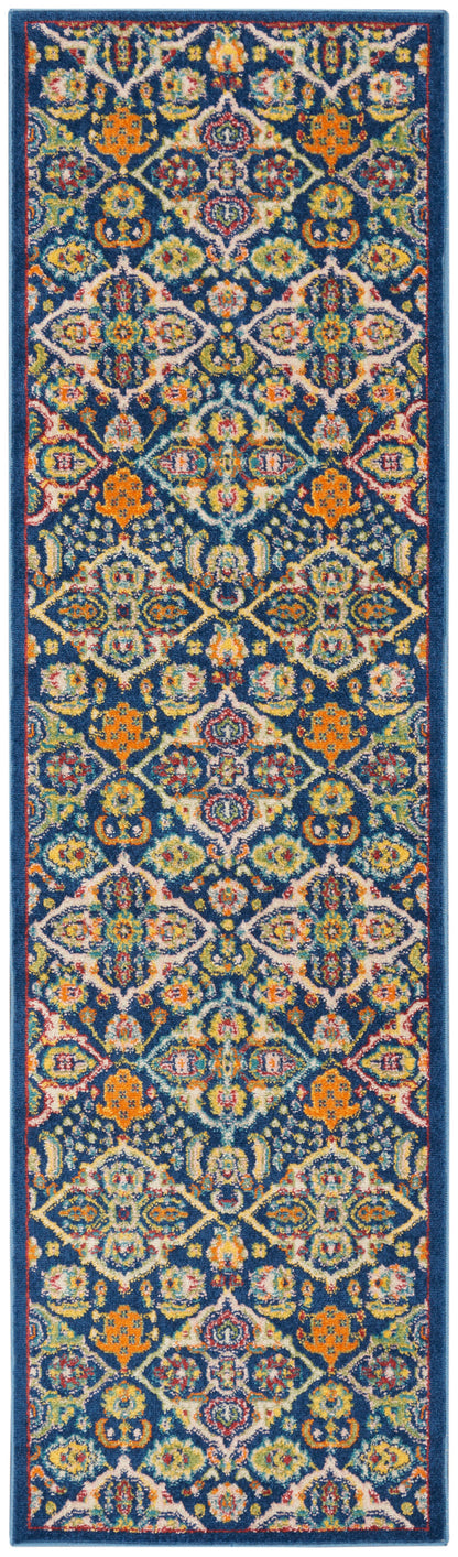 Nourison Home Allur ALR03 Navy Multicolor Transitional Power-loomed Rug