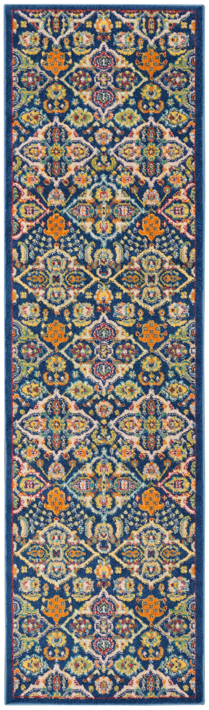Nourison Home Allur ALR03 Navy Multicolor Transitional Power-loomed Rug