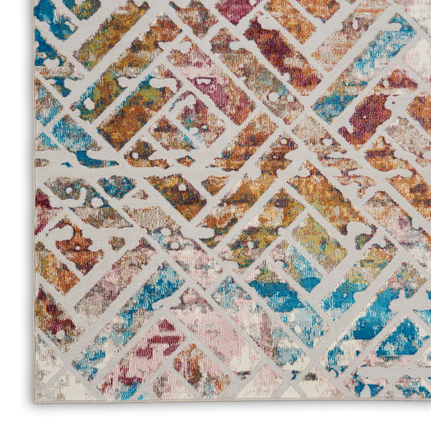 Nourison Home Radiant  Grey Multicolor  Transitional