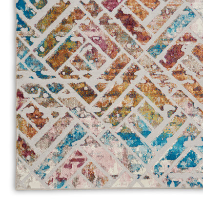 Nourison Home Radiant  Grey Multicolor  Transitional