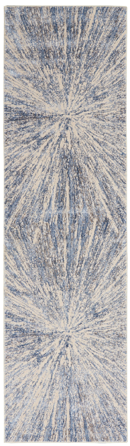 Nourison Home Silky Textures SLY05 Blue Grey Contemporary Power-loomed Rug