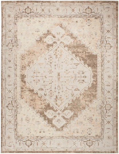Nourison Home Astra Machine Washable ASW11 Beige Traditional Power-loomed Rug