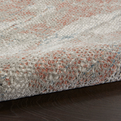 Nourison Home Rustic Textures  Light Grey Rust  Contemporary